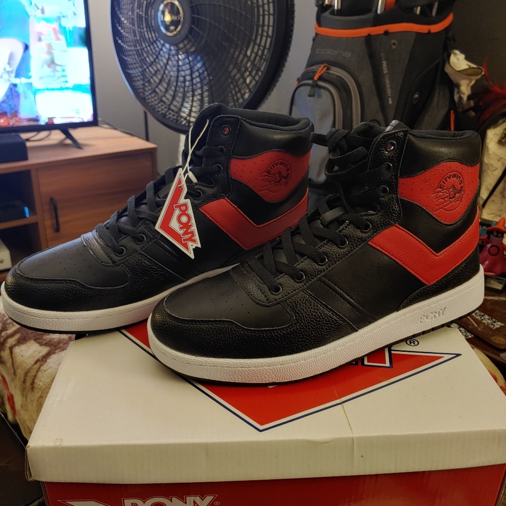 Pony city wing leather high tops mens size 11